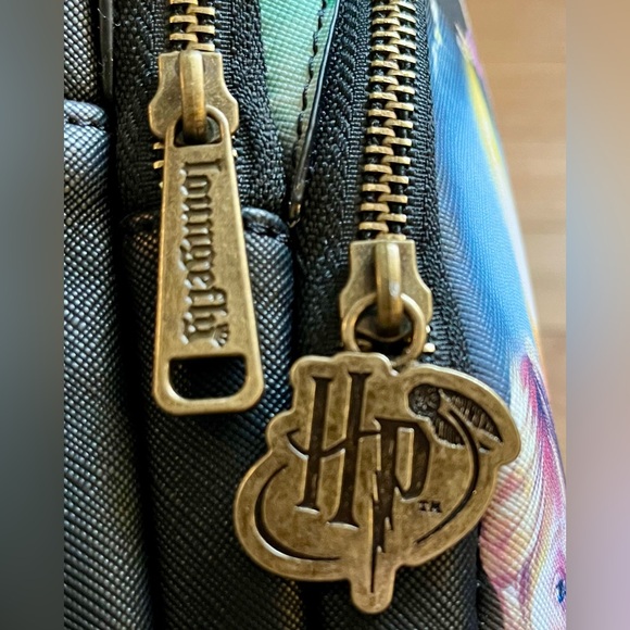 NWT Loungefly Harry Potter Trilogy Series #1 Triple Zipper Backpack - Picture 10 of 12